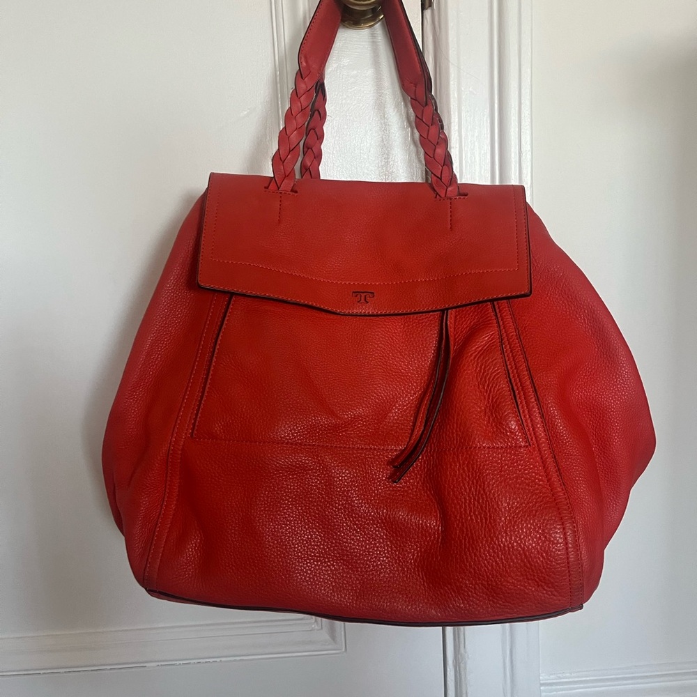 Tory Burch Half Moon Large Satchel with Braided Handles